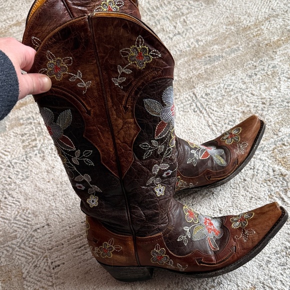 Old Gringo Embroidered Floral Brown Western Boots “Bonnie” - Picture 4 of 8